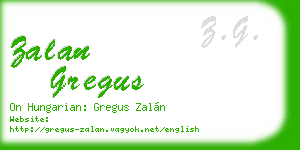 zalan gregus business card